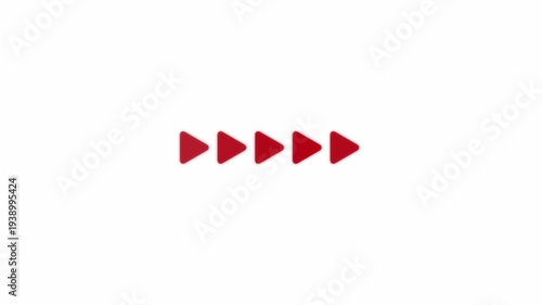 Fast forward white symbols icon symbol animation on white background.Fast forward sign moving.arrow.