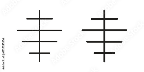 Align center icon - editable stroke vector illustration eps10.