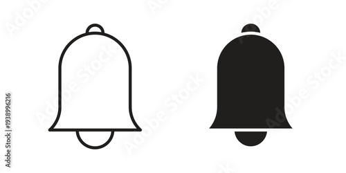 Bell icon - editable stroke vector illustration eps10.