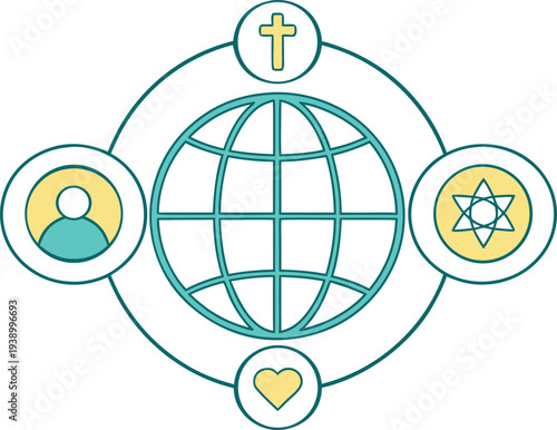 World Interfaith Harmony Week Awareness. Global Interfaith Harmony Unity Concept. International Interfaith Harmony Awareness Week. Interfaith Peace And Harmony Theme. World Religious Harmony Awareness
