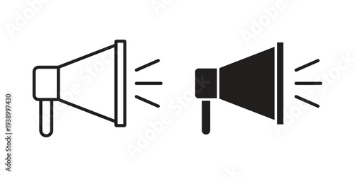 Campaign icon - editable stroke vector illustration eps10.