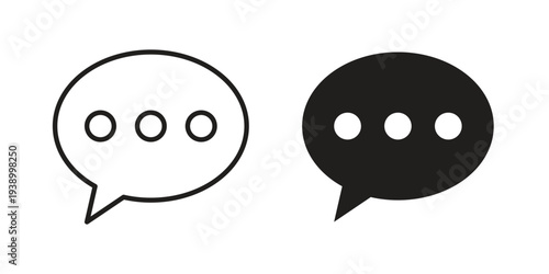 Comment icon - editable stroke vector illustration eps10.