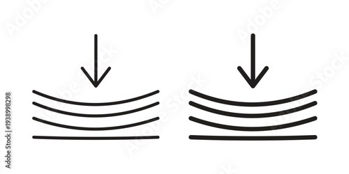 Compress icon - editable stroke vector illustration eps10.