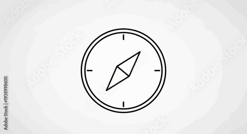 Simple compass icon illustrating direction and navigation