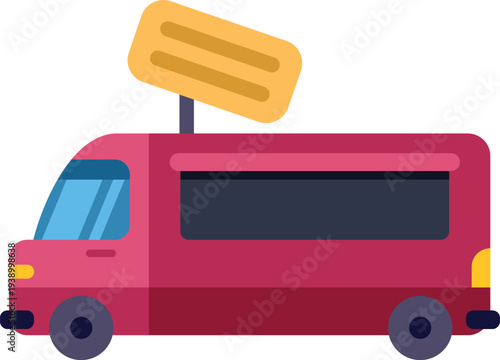 Food truck icon representing mobile catering and street food delivery