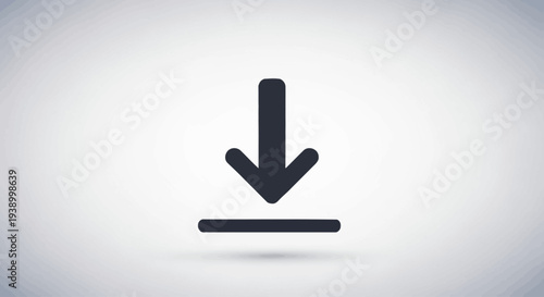 Simple download arrow icon on a light grey background