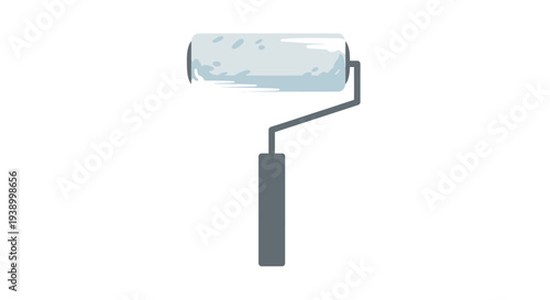 Simple flat design illustration of a paint roller