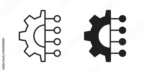 Digital transformation icon - editable stroke vector illustration eps10.