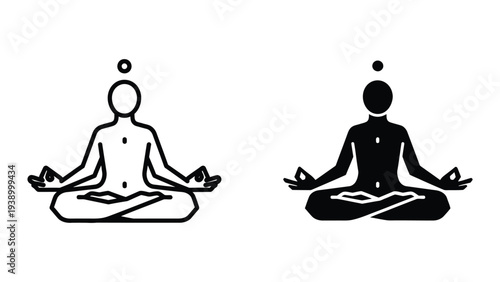 Yoga Meditation Icon Serenity Commercial Art