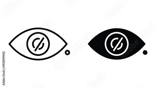 Eye Icon Disabled Visibility Concept Commercial