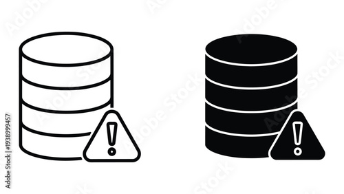 Database Alert Icon Symbol Warning