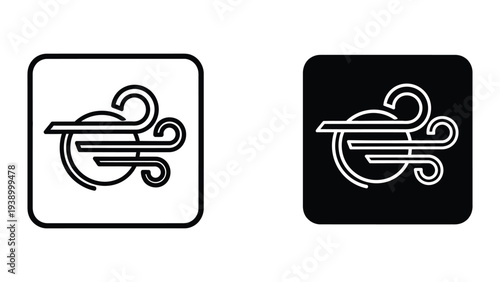 Wind Icon Weather Symbol