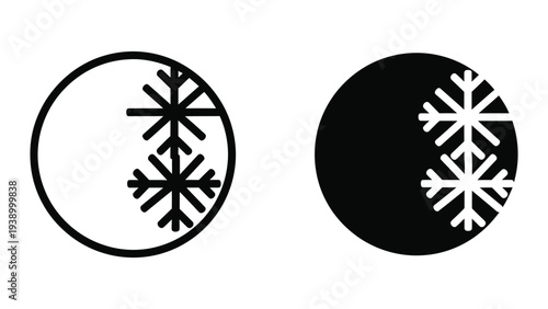 Snowflake Symbol Cold Weather Icon Commercial Use