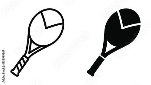 Tennis Racket Chart Icon Competition Strategy