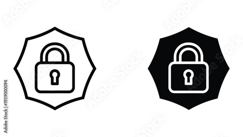 Lock Shield Security Icon Vector Commercial