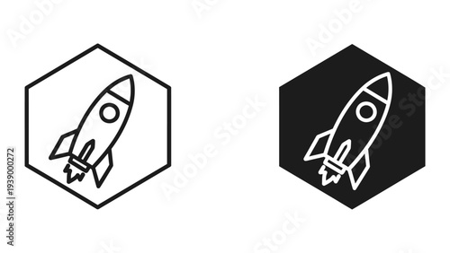 Rocket Launch Business Growth Icon