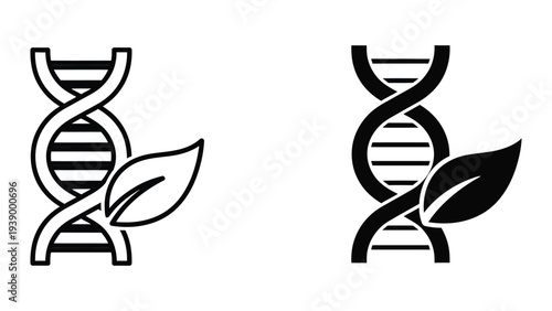 DNA Helix Leaf Science Biomarker