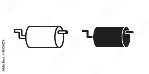 Exhaust pipe icon - editable stroke vector illustration eps10.