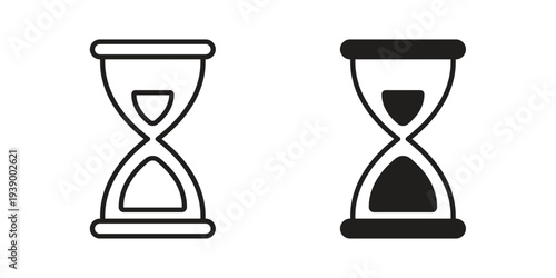 Hourglass icon - editable stroke vector illustration eps10.