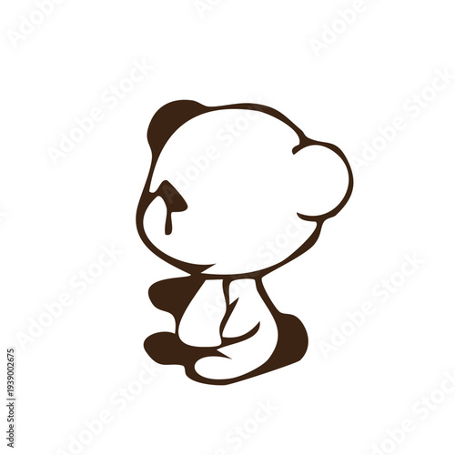 Crying Teddy Bear, Sadness, Brown Color, Isolated Background