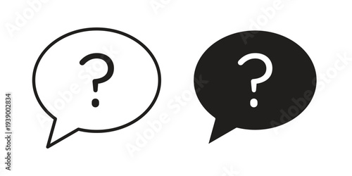 Interrogation icon - editable stroke vector illustration eps10.