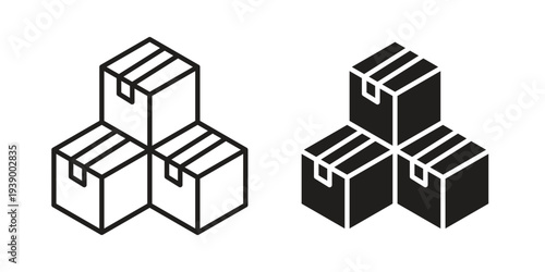 Inventory icon - editable stroke vector illustration eps10.