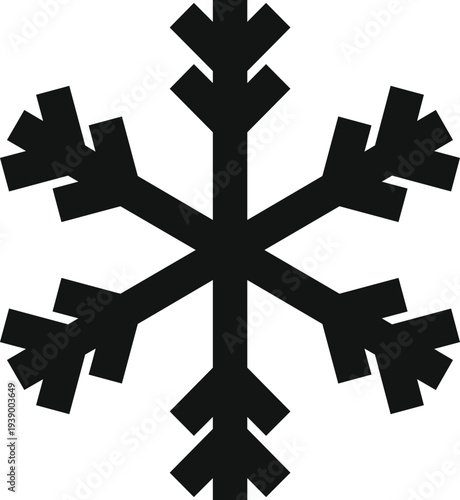 Snowflake symbol illustrating cold temperatures and frosty conditions