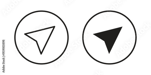 Navigation icon - editable stroke vector illustration eps10.