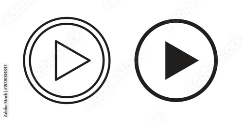 Free Download Play icon - editable stroke vector illustration eps10. - GFXLoad