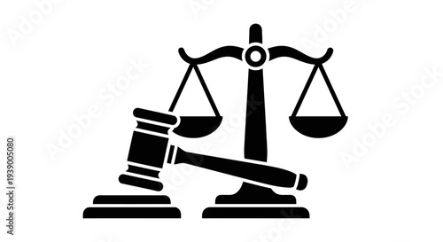 Justice Scale and Gavel Icon.