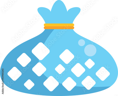 Ice pack with ice cubes for first aid and health treatment