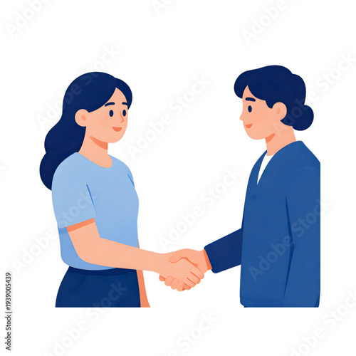 two businesswomen shaking hands