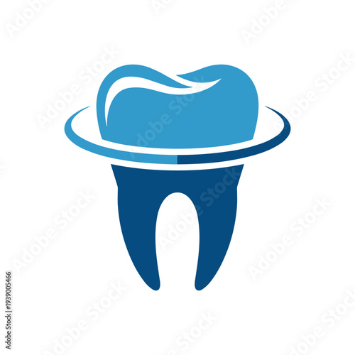 Blue tooth icon with orbiting wave design element