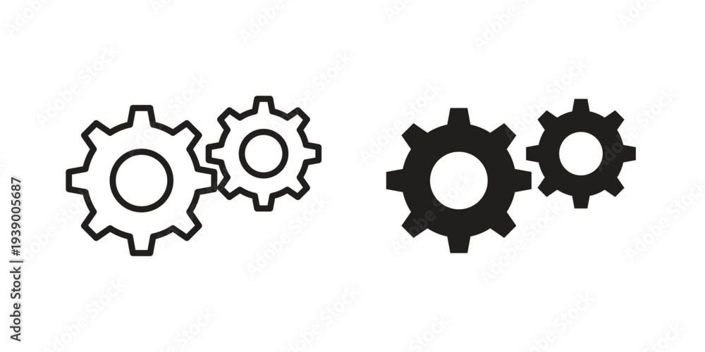 Obraz premium Settings icon - editable stroke vector illustration eps10.