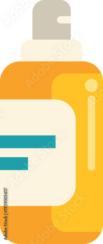 Yellow spray bottle icon representing antiseptic, cleaning, and healthcare solutions