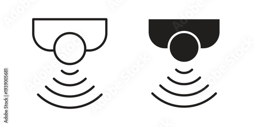 Sensor icon - editable stroke vector illustration eps10.