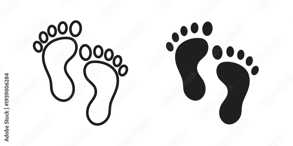Obraz premium Soles icon - editable stroke vector illustration eps10.