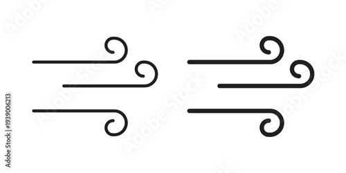 Snow blowing icon - editable stroke vector illustration eps10.