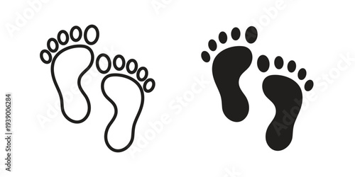 Soles icon - editable stroke vector illustration eps10.
