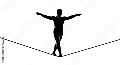 Man Walking on a Tightrope.