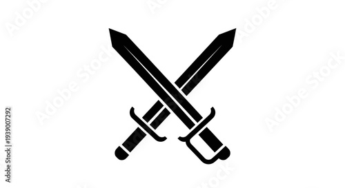 Crossed Swords Icon Illustration Design.