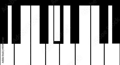 Closeup of Piano Keyboard Keys.