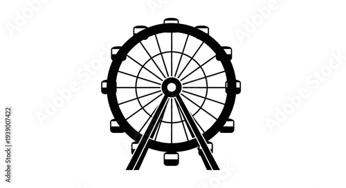 Ferris Wheel Ride Structure Amusement.