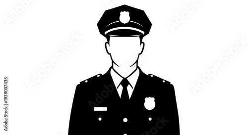Police Officer Uniform Illustration.