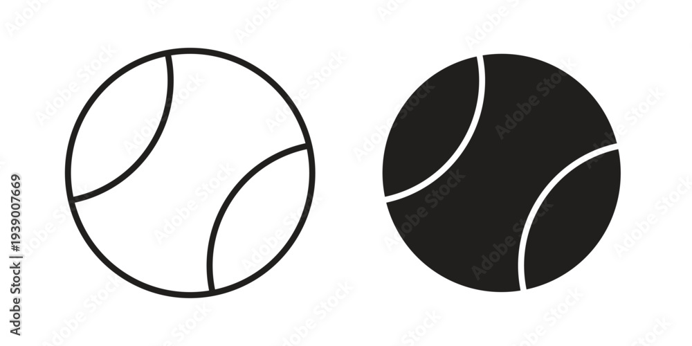 Fototapeta premium Tennis icon - editable stroke vector illustration eps10.