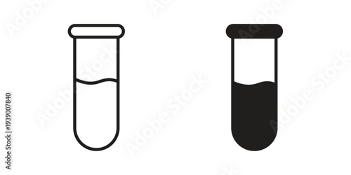 Test tube icon - editable stroke vector illustration eps10.