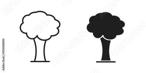 Tree free icon - editable stroke vector illustration eps10.