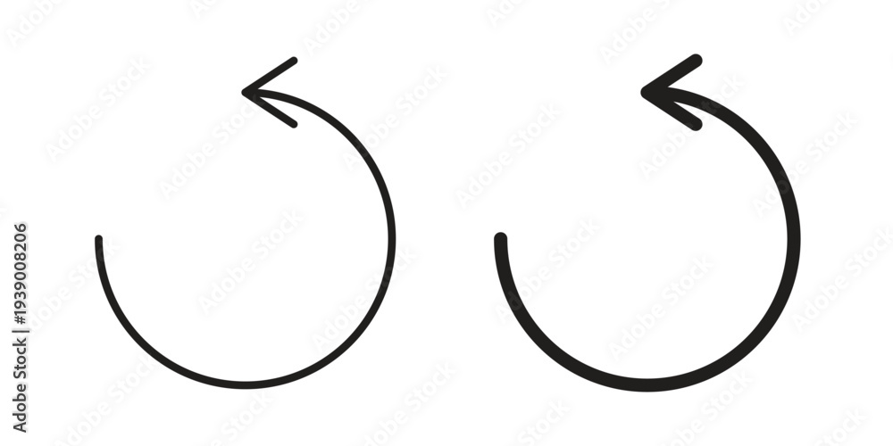 Obraz premium Undo icon - editable stroke vector illustration eps10.