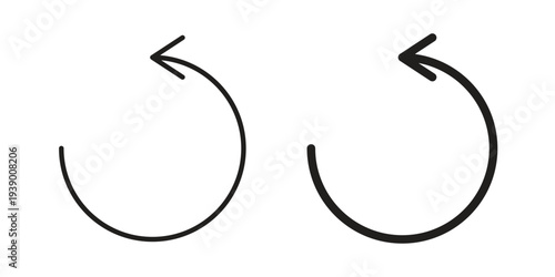 Undo icon - editable stroke vector illustration eps10.