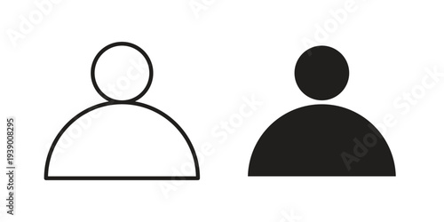 User icon - editable stroke vector illustration eps10.